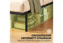 HOMCOM Metallbett Schwarz mit Lattenrost und Stauraum Bild 5