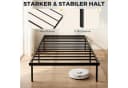 HOMCOM Metallbett Schwarz mit Lattenrost und Stauraum Bild 4