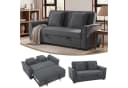 HOMCOM Schlafsofa 3-in-1 mit Verstellbarer Rückenlehne Dunkelgrau Bild 1