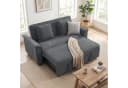 HOMCOM Schlafsofa 3-in-1 mit Verstellbarer Rückenlehne Dunkelgrau Bild 2