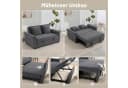 HOMCOM Schlafsofa 3-in-1 mit Verstellbarer Rückenlehne Dunkelgrau Bild 4