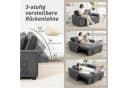 HOMCOM Schlafsofa 3-in-1 mit Verstellbarer Rückenlehne Dunkelgrau Bild 5