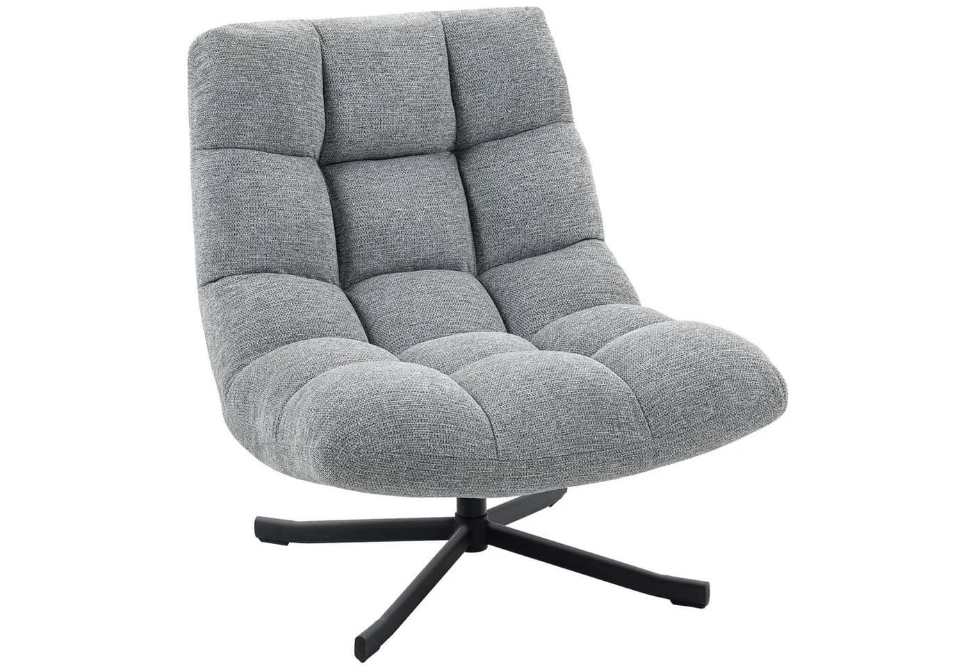 HOMCOM Relaxsessel Grau Chenille 360° drehbar
