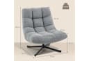 HOMCOM Relaxsessel Grau Chenille 360° drehbar Bild 3