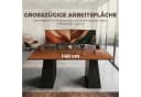 HOMCOM Schreibtisch mit Metallrahmen und Stauraum Braun/Schwarz Bild 4
