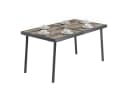 Outsunny Gartentisch Terrassentisch Grau Stahlgestell Holzoptik Bild 1