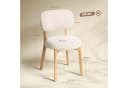 HOMCOM Esszimmerstuhl 2er Set Bouclé-Bezug Holzbeine Mid-Century Bild 3