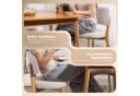 HOMCOM Esszimmerstuhl 2er Set Bouclé-Bezug Holzbeine Mid-Century Bild 5