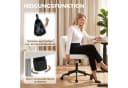HOMCOM Bürostuhl Cremeweiß Teddy-Fleece Höhenverstellbar Wippfunktion Bild 5