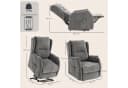 HOMCOM Relaxsessel mit Aufstehhilfe und Doppelmotor Grau Bild 3