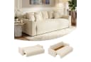 HOMCOM Schlafsofa 3-Sitzer Beige Cord-Optik mit Schlaffunktion Bild 2