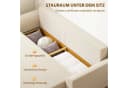 HOMCOM Schlafsofa 3-Sitzer Beige Cord-Optik mit Schlaffunktion Bild 5