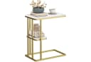 HOMCOM Beistelltisch C-Form Marmoroptik Gold Bild 1