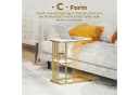 HOMCOM Beistelltisch C-Form Marmoroptik Gold Bild 4