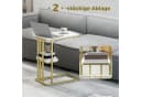 HOMCOM Beistelltisch C-Form Marmoroptik Gold Bild 5