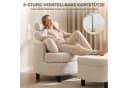 HOMCOM Loungesessel mit Stauraumhocker Cremeweiß Bild 4