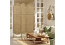 HOMCOM Paravent Freistehend 3-teilig Beige Papierseil Kiefernholz Bild 5