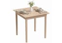 HOMCOM Quadratischer Esstisch Weiß Massivholz Bild 1