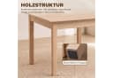 HOMCOM Quadratischer Esstisch Weiß Massivholz Bild 5