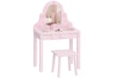 AIYAPLAY Kinderschminktisch 2-in-1 mit Hocker Rosa Bild 2