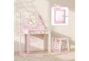 AIYAPLAY Kinderschminktisch 2-in-1 mit Hocker Rosa Bild 3