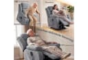 HOMCOM Elektrischer Relaxsessel mit Aufstehhilfe, Massage & Lendenwärme Grau Bild 4