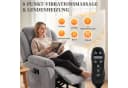 HOMCOM Elektrischer Relaxsessel mit Aufstehhilfe, Massage & Lendenwärme Grau Bild 5