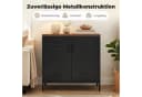 HOMCOM Sideboard Industrieller Aktenschrank mit 2 Türen Schwarz/Braun Bild 4