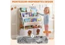 AIYAPLAY Kinderregal Bücherregal mit 2 offenen Fächern 3 Hängeregalen Weiß Bild 5