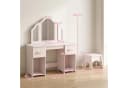 AIYAPLAY Kinderschminktisch Rosa mit 3-Fach-Spiegel, 2 Schubladen & 2 Schränken Bild 3