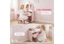 AIYAPLAY Kinderschminktisch Rosa mit 3-Fach-Spiegel, 2 Schubladen & 2 Schränken Bild 4