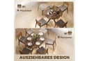 HOMCOM Ausziehbarer Esstisch Oval Braun Schwarz Bild 4