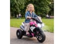 HOMCOM Elektro-Kindermotorrad Rosa/Weiß mit Musik & Licht Bild 1