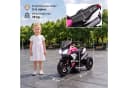 HOMCOM Elektro-Kindermotorrad Rosa/Weiß mit Musik & Licht Bild 3