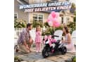 HOMCOM Elektro-Kindermotorrad Rosa/Weiß mit Musik & Licht Bild 5