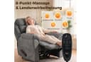 HOMCOM Massagesessel Grau mit Liegefunktion und Massage Bild 4