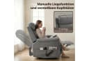 HOMCOM Massagesessel Grau mit Liegefunktion und Massage Bild 5