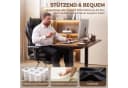 HOMCOM Bürostuhl Chefsessel Schwarz Silber 135° neigbar mit Fußstütze Bild 4