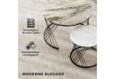 HOMCOM Couchtisch Runder Satztisch 2-tlg. Grau Metallrahmen Marmor-Look Bild 5