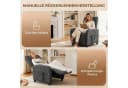 HOMCOM Massagesessel Relaxsessel mit Liegefunktion & 8-Punkt-Vibration Grau Bild 5
