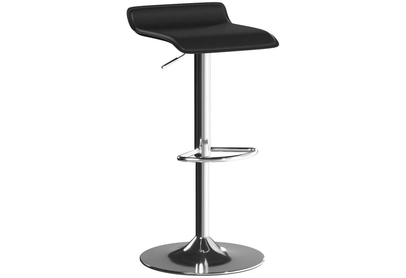 HOMCOM Barhocker höhenverstellbar Schwarz Silber 360° drehbar