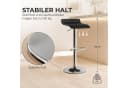 HOMCOM Barhocker höhenverstellbar Schwarz Silber 360° drehbar Bild 5