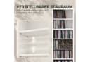 HOMCOM CD-Regal 9 Ebenen Weiß Verstellbare Böden Bild 5