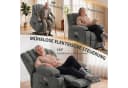 HOMCOM Relaxsessel mit Aufstehhilfe, Massage & Wärme grau Bild 4