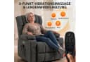 HOMCOM Relaxsessel mit Aufstehhilfe, Massage & Wärme grau Bild 5