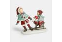 Mirabeau Weihnachtsfigur Deko-Kinder mit Schlitten Petitnid rot/grün/weiß Bild 2