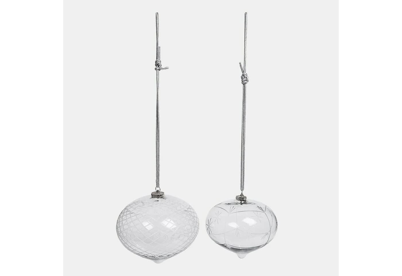 Mirabeau Christbaumschmuck 2er Set Péralise klar transparent - Bild 2