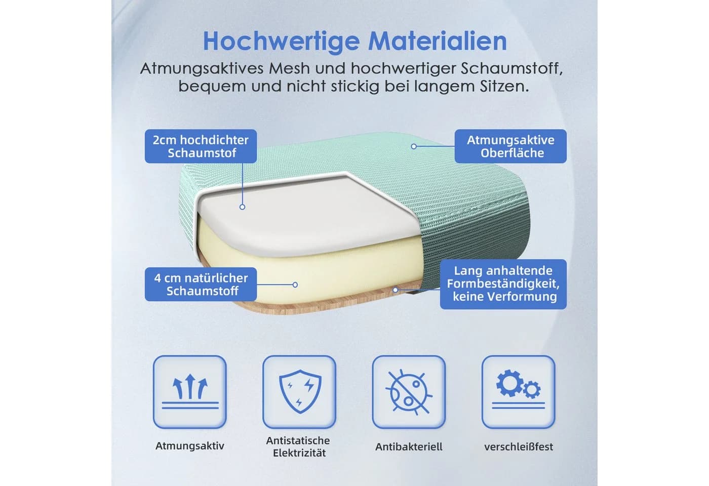 Adormii Bürostuhl mit klappbaren Armlehnen und Wippfunktion - Bild 4