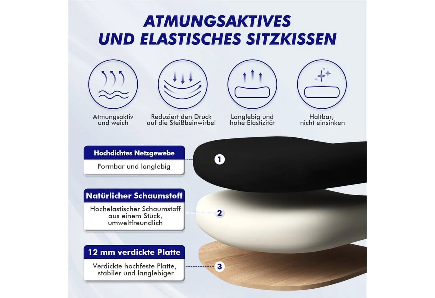 Adormii Ergonomischer Bürostuhl mit Lendenstütze & Kopfstütze - Bild 5