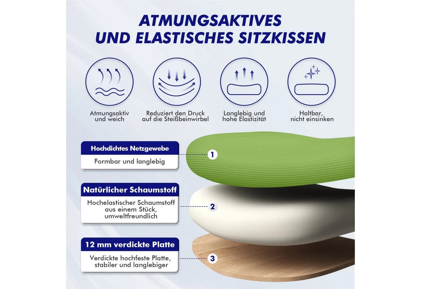 Adormii Ergonomischer Bürostuhl Grün mit verstellbarer Lendenstütze - Bild 4